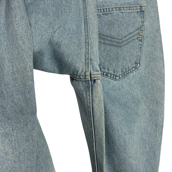 Y2K VTG Embroidered High Waist Boot Cut Light Wash Jeans Size 9 - Picture 8 of 12